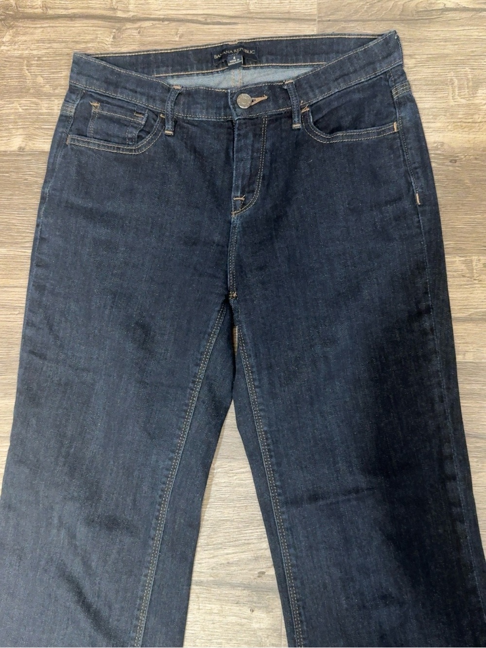 Banana Republic Dark Blue High-Rise Flare Jeans - Women - Picture 4 of 8